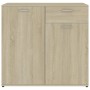 Credenza Rovere Sonoma 80x36x75 cm in Legno Multistrato