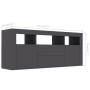 Mobile Porta TV Grigio 120x30x50 cm in Legno Multistrato