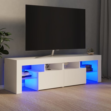 Mobile Porta TV con Luci LED Bianco 140x36,5x40 cm