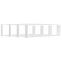 Mensole Parete a Cubo 4pz Bianco 80x15x26,5cm Legno Multistrato