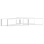 Mensole Parete a Cubo 4pz Bianco 80x15x26,5cm Legno Multistrato