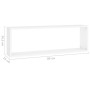 Mensole Parete a Cubo 4pz Bianco 80x15x26,5cm Legno Multistrato