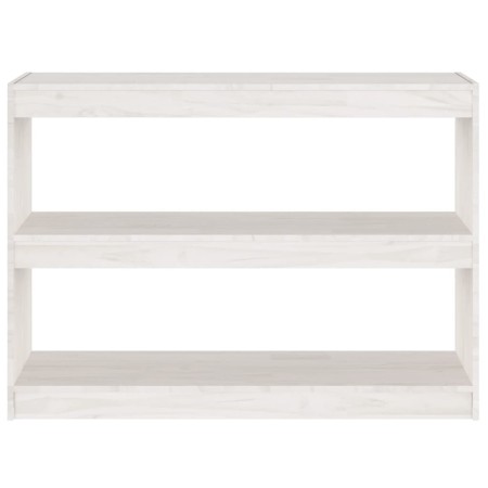 Libreria/Divisorio Bianco 100x30x71,5 cm Legno Massello di Pino