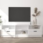 Mobile per TV Bianco Lucido 150x33,5x45cm Legno Ingegnerizzato