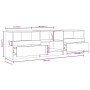 Mobile per TV Bianco Lucido 150x33,5x45cm Legno Ingegnerizzato