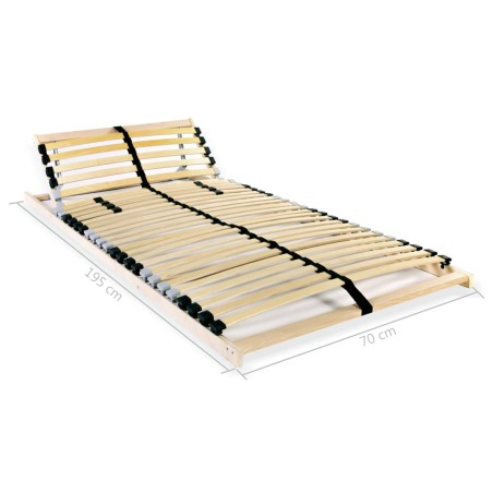 Reti a Doghe 2 pz 7 Zone con 28 Doghe in Legno 70x200 cm