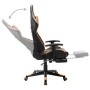 Sedia da Gaming con Poggiapiedi Nera e Arancione in Similpelle