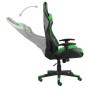 Sedia da Gaming Girevole Verde in PVC