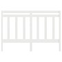 Testiera per Letto Bianca 141x4x100 cm Legno Massello di Pino