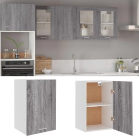 Mobile Pensile Grigio Sonoma 39,5x31x60 cm Legno Multistrato