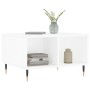 Tavolino Salotto Bianco Lucido 60x50x36,5 cm Legno Multistrato