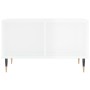 Tavolino Salotto Bianco Lucido 60x50x36,5 cm Legno Multistrato
