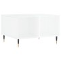 Tavolino Salotto Bianco Lucido 60x50x36,5 cm Legno Multistrato