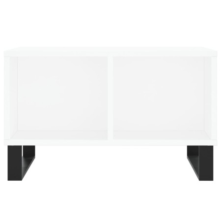 Tavolino da Salotto Bianco 60x50x36,5 cm in Legno Multistrato