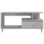 Tavolino Salotto Grigio Cemento 90x49x45 cm Legno Multistrato