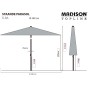 Madison Ombrellone Elba 300 cm Tortora