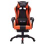 Sedia da Gaming con Luci a LED RGB Arancione e Nera Similpelle