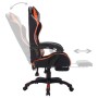 Sedia da Gaming con Luci a LED RGB Arancione e Nera Similpelle