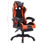 Sedia da Gaming con Luci a LED RGB Arancione e Nera Similpelle