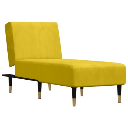 Chaise Longue in Velluto Giallo