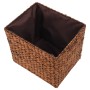Panca in Giunco con 3 Ceste 105x40x42 cm Marrone