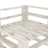 Divano da Giardino a Pallet 4 Posti Bianco in Legno