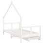 Giroletto Bambini con Cassetti Bianco 80x160 cm Massello Pino