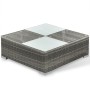 Set Divani da Giardino 6 pz con Cuscini in Polyrattan Grigio