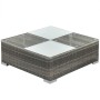 Set Divani da Giardino 5 pz con Cuscini in Polyrattan Grigio