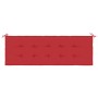 Cuscino per Panca Rosso 150x50x3 cm in Tessuto Oxford