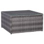 Set Divani da Giardino 7 pz con Cuscini in Polyrattan Grigio