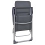 Sedie da Campeggio 2 pz in Alluminio Grigio 58x69x111 cm