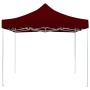 Gazebo Professionale Pieghevole in Alluminio 3x3 m Rosso Vino