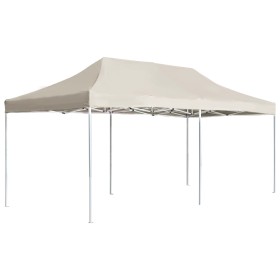 Gazebo Professionale Pieghevole in Alluminio 6x3 m Crema