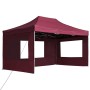 Gazebo Professionale Pieghevole Alluminio Pareti 4,5x3m Rosso