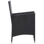 Set da Pranzo da Giardino 9 pz in Polyrattan Nero