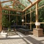 Set Divani da Giardino 6 pz con Cuscini in Polyrattan Grigio