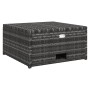 Set Divani da Giardino 4 pz con Cuscini in Polyrattan Grigio