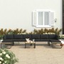 Set Divano da Giardino 5 pz ad Angolo Cuscini in Alluminio WPC