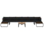 Set Divano da Giardino 5 pz ad Angolo Cuscini in Alluminio WPC