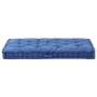 Cuscino per Pallet e Pavimento in Cotone 120x80x10 cm Blu Chiaro