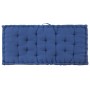 Cuscino per Pallet e Pavimento in Cotone 120x80x10 cm Blu Chiaro