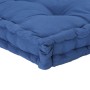 Cuscino per Pallet e Pavimento in Cotone 120x80x10 cm Blu Chiaro