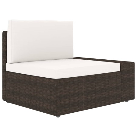 Set Divani da Giardino 3 pz in Polyrattan Marrone