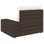 Set Divani da Giardino 3 pz in Polyrattan Marrone