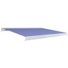 Tenda a Cassonetto Motorizzata 450x300 cm Blu e Bianco