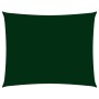 Parasole a Vela Oxford Rettangolare 4x5 m Verde Scuro