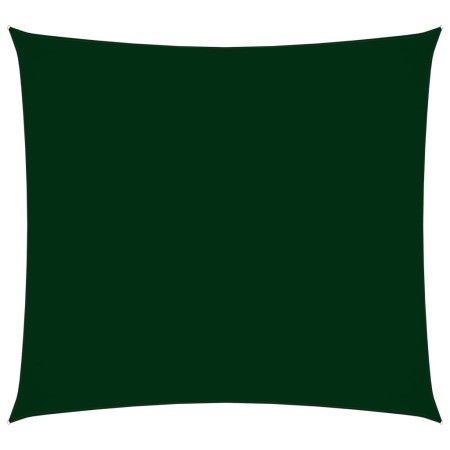 Parasole a Vela in Tela Oxford Quadrato 6x6 m Verde Scuro