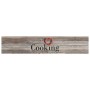 Tappeto da Cucina Lavabile Grigio Cucinare 60x300 cm Velluto