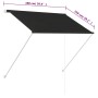 Tenda da Sole Retrattile 100x150 cm Antracite